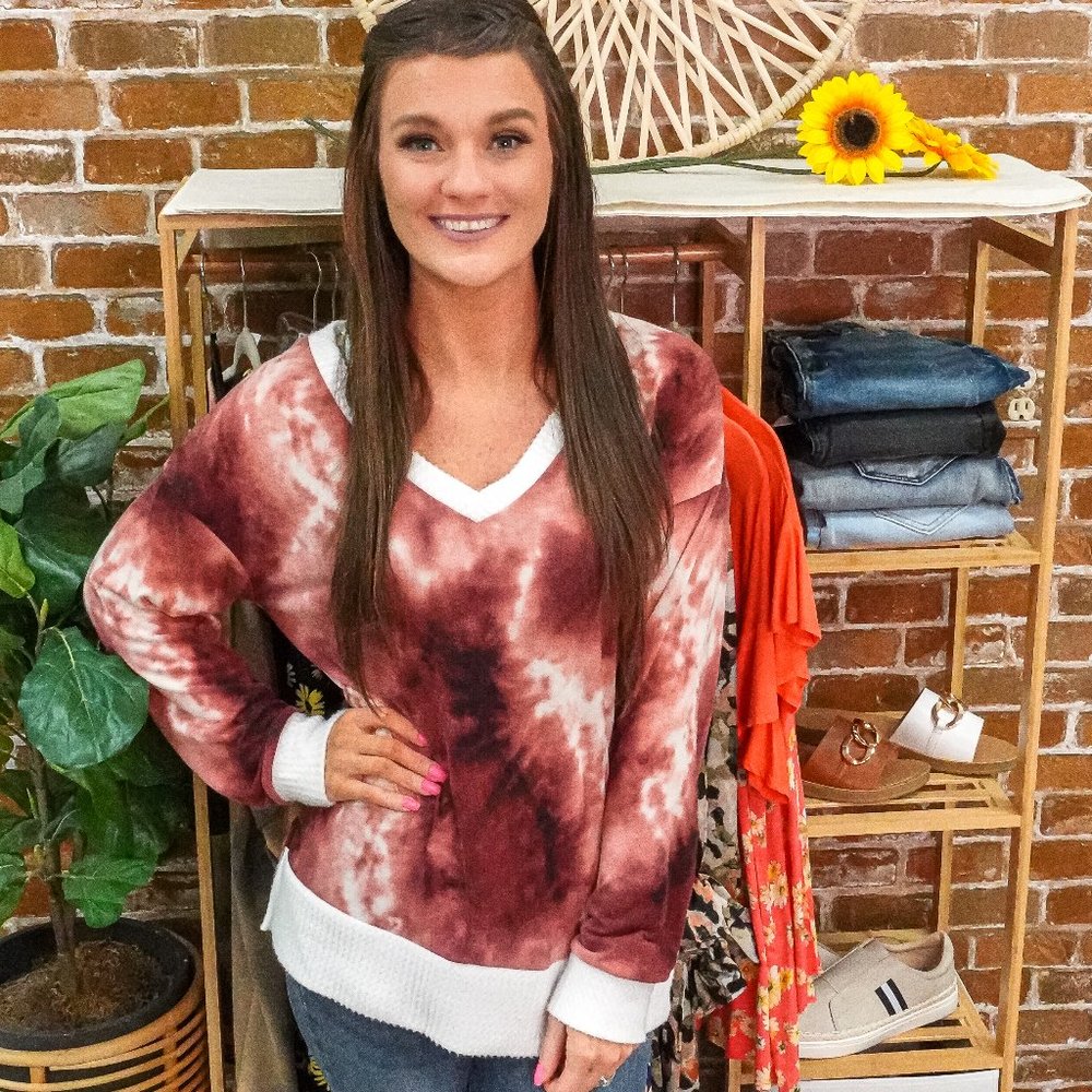 Warm Burgundy Tie Dye Weekender